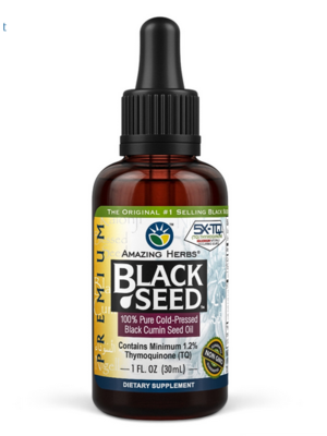 AMAZING HERBS Amazing Herbs Premium Black Seed Oil, 1oz