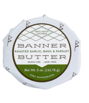 Banner Butter -Roasted Garlic, Basil and Parsley 5oz