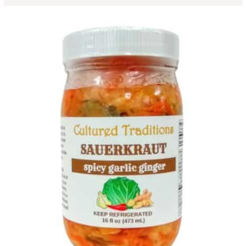 CULTURED TRADITIONS Cultured Traditions Spicy Garlic Ginger Kraut, 16oz.