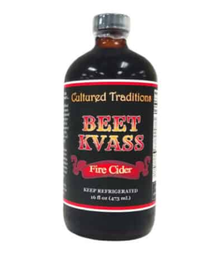Cultured Traditions Beet Kvass, Fire Cider, 16oz.