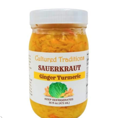 CULTURED TRADITIONS Cultured Traditions Ginger Turmeric Kraut, 16oz.