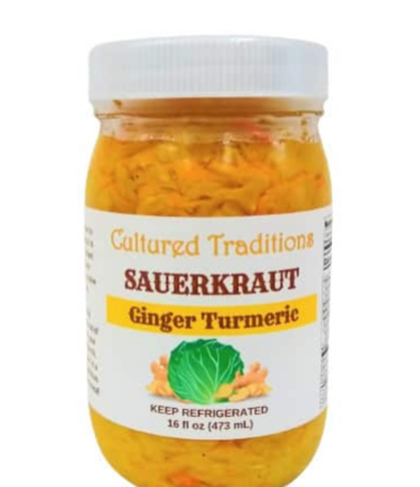 CULTURED TRADITIONS Cultured Traditions Ginger Turmeric Kraut, 16oz.