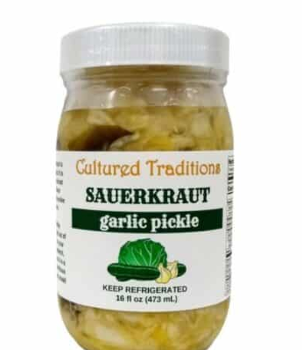CULTURED TRADITIONS Cultured Traditions Garlic Pickle Kraut, 16oz.