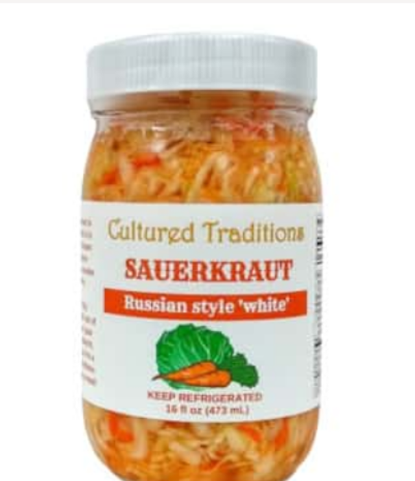 CULTURED TRADITIONS Cultured Traditions Trad. Russian White Kraut, 16oz.