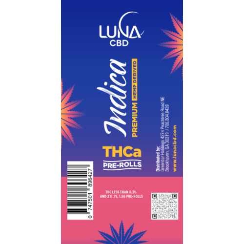LUNA CBD Luna Weekend+ DOUBLE COOKIES, THCa PreRoll, 2pk, 1.5g
