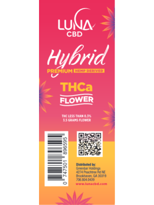 LUNA CBD Luna Weekend+ THCa Flower, PINK RUNTZ, Hybrid, 3.5g