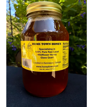 Hometown Honey, Glass Quart Jar, 44oz.