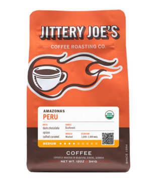 Jittery Joe's Peru Whole Bean Coffee, Organic, 12oz.