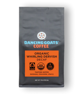Dancing Goats Coffee, Decaf, Whirling Dervish Blend, Organic, FT