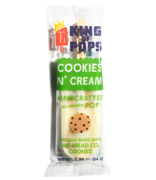 King of Pops Cookies n Cream, 3.2oz.