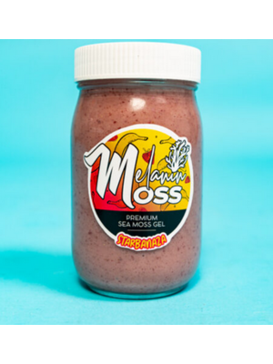 Melanin Moss Premium Sea Moss Gel, Strawberry Banana