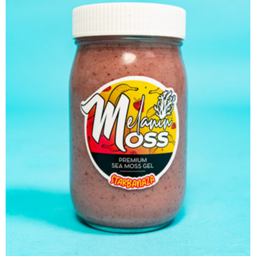 Melanin Moss Premium Sea Moss Gel, Strawberry Banana