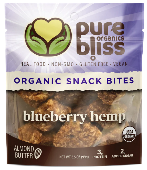 Pure Bliss Pure Bliss Organics Blueberry Hemp Bites, 4oz.