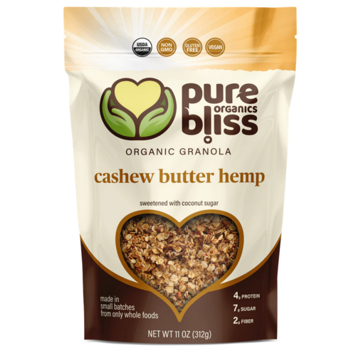 Pure Bliss Pure Bliss Organics Cashew Butter Hemp Granola, 11oz.