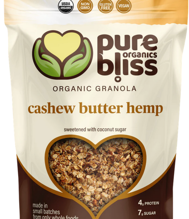 Pure Bliss Pure Bliss Organics Cashew Butter Hemp Granola, 11oz. -disco at vendor