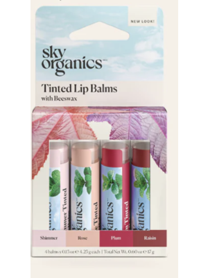 Sky Organics Tinted Lip Balms