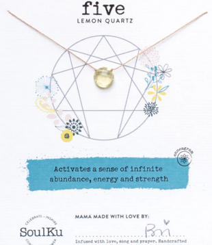 SoulKu Enneagram NK Lemon Quartz - Five