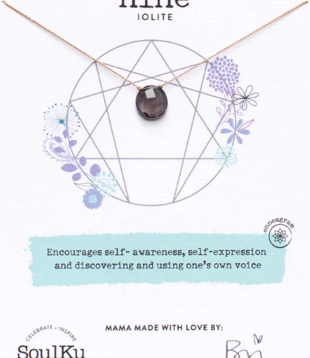 SoulKu Enneagram Necklace Iolite - Nine DISCO