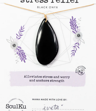 SoulKu Touchstone NK Black Onyx - Stress Relief