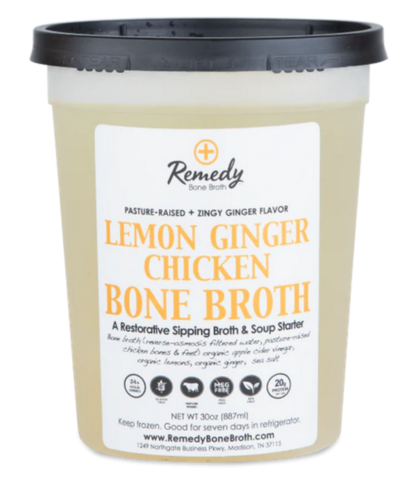 Remedy Lemon Ginger Chicken Bone Broth, 30oz