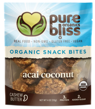 Pure Bliss Organic Coconut Acai Bites, 4.8oz.