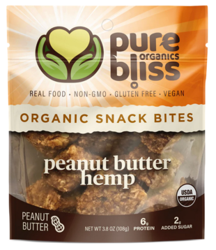 Pure Bliss Organic PB Hemp Bites, 4oz.