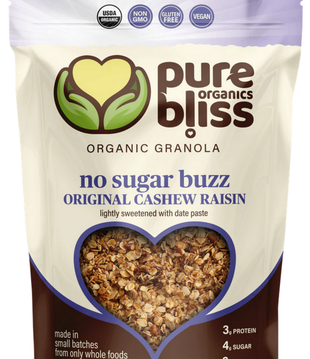 Pure Bliss Pure Bliss Organics No Sugar Buzz Original Cashew Raisin, 12oz.