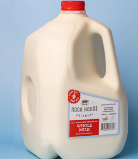 Rockhouse Creamery Milk, Whole, 1 Gallon