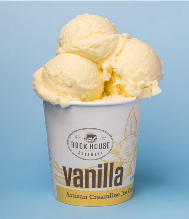 Rockhouse Creamery, Ice Cream, Vanilla, 16oz.