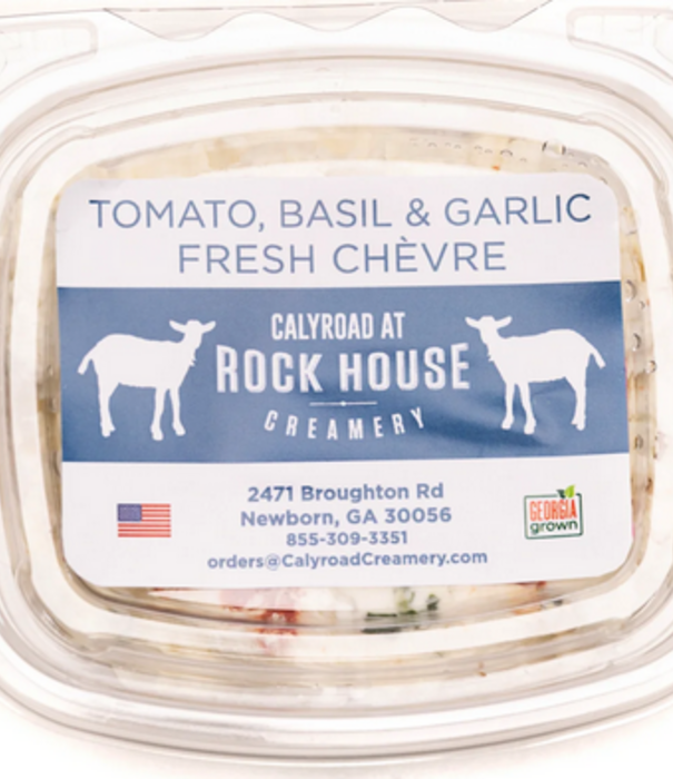 Rockhouse Creamery Cheese, Sundried Tomato Basil Garlic Chevre, 6oz.
