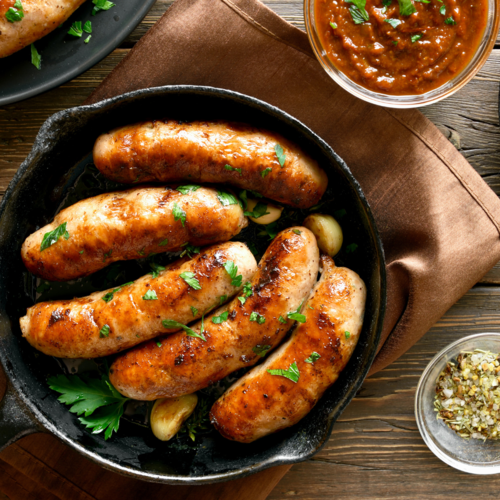 WAUKA MEADOWS FARM Wauka Meadows Organic Hot Sausage, 1lb.