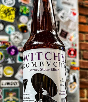 Witchy Kombvchy, Elderberry Lemon Elixir, 12oz