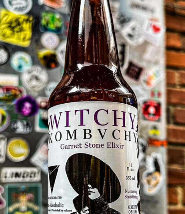 Witchy Kombvchy, Elderberry Lemon Elixir, 12oz