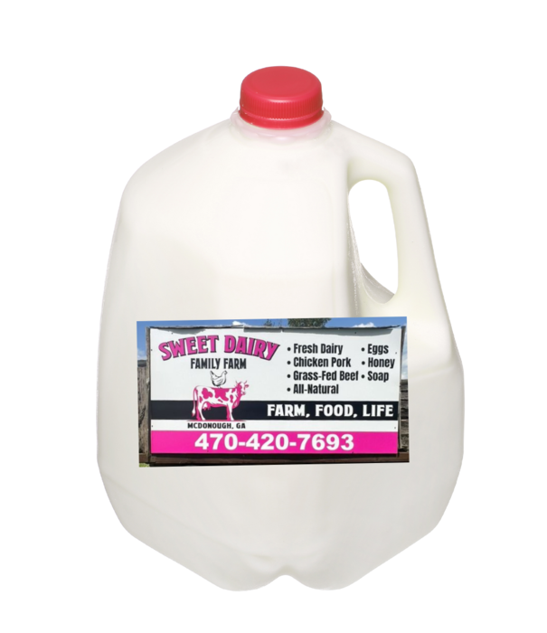 Sweet Dairy Farms Raw Milk, Cow - GALLON
