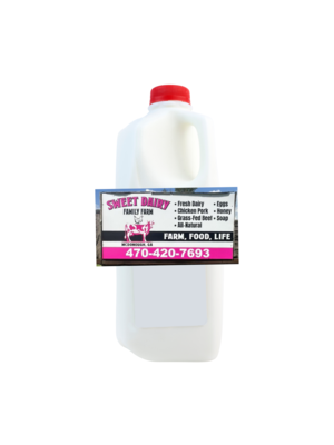 Sweet Dairy Farms Raw Cow Milk  HALF GALLON