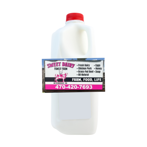 Sweet Dairy Farms Raw Cow Milk  HALF GALLON