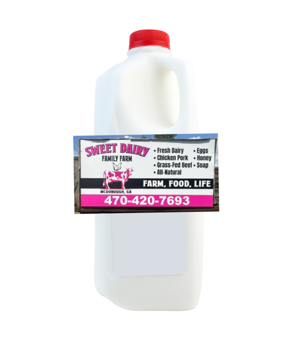 Sweet Dairy Farms Raw Cow Milk  HALF GALLON