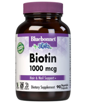 Bluebonnet Biotin 1000mcg, 90vc