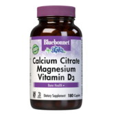 Bluebonnet Calcium Citrate Magnesium + Vit D3, 180c -DISCO