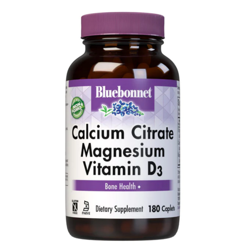 Bluebonnet Calcium Citrate Magnesium + Vit D3, 180c