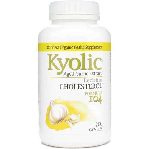 Kyolic Garlic Extract, Formula 104 w/Lecithin, 200cp