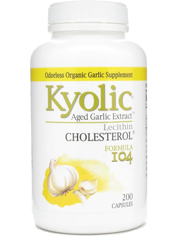 Kyolic Garlic Extract, Formula 104 w/Lecithin, 200cp