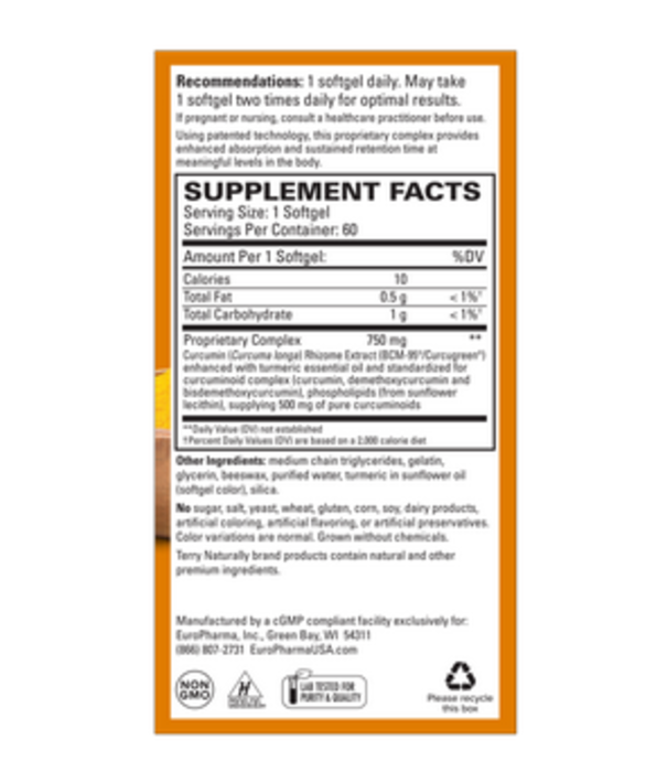 TERRY NATURALLY Terry Naturally Curamed 750mg 60ct