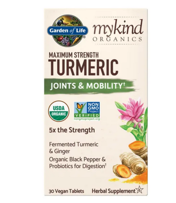 GoL myKind Organics Turmeric Max Strength, 30t