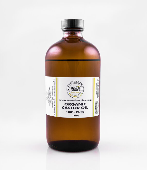 Apothecary Essentials Organic Castor Oil, Glass, 16oz