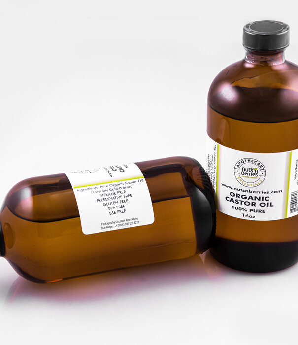 Apothecary Essentials Organic Castor Oil, Glass, 16oz