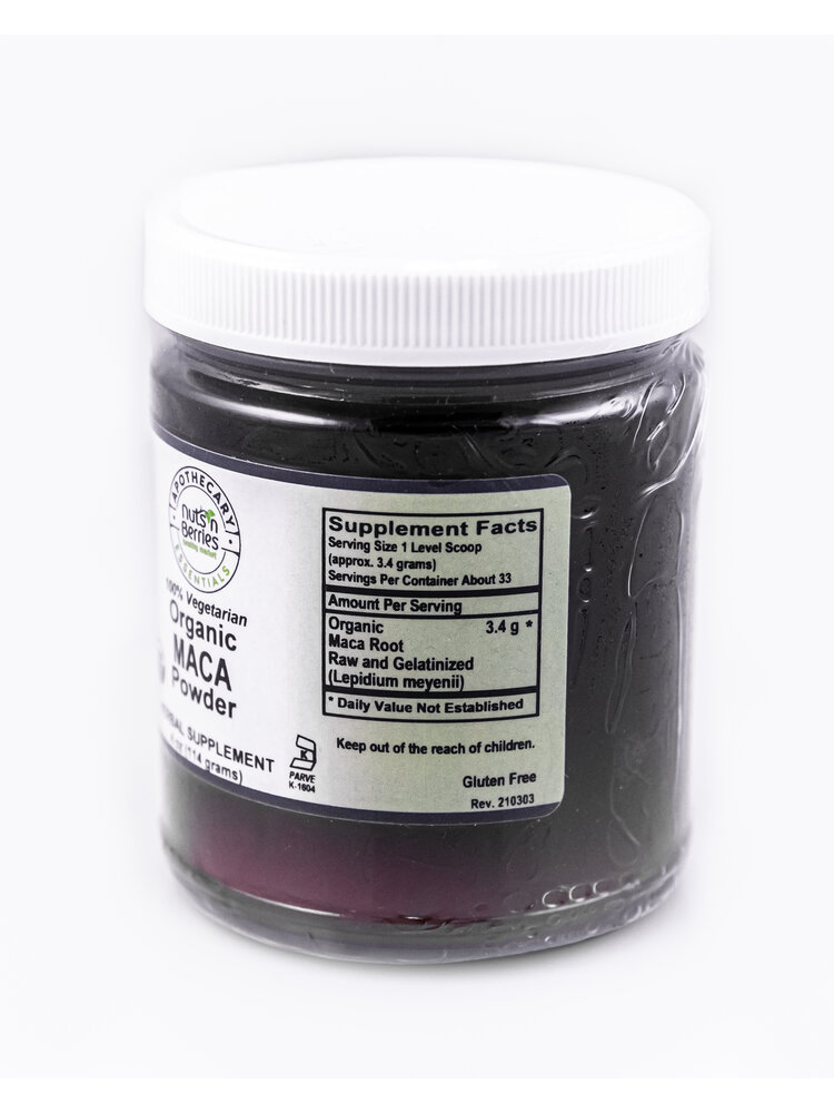 Apothecary Essentials Maca Powder, Organic, 4oz
