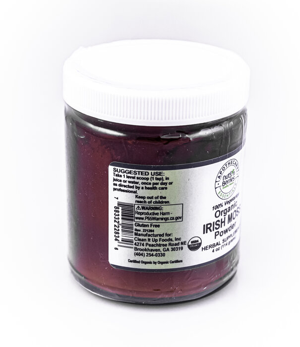 Apothecary Essentials Irish Moss Powder, Organic, 4oz