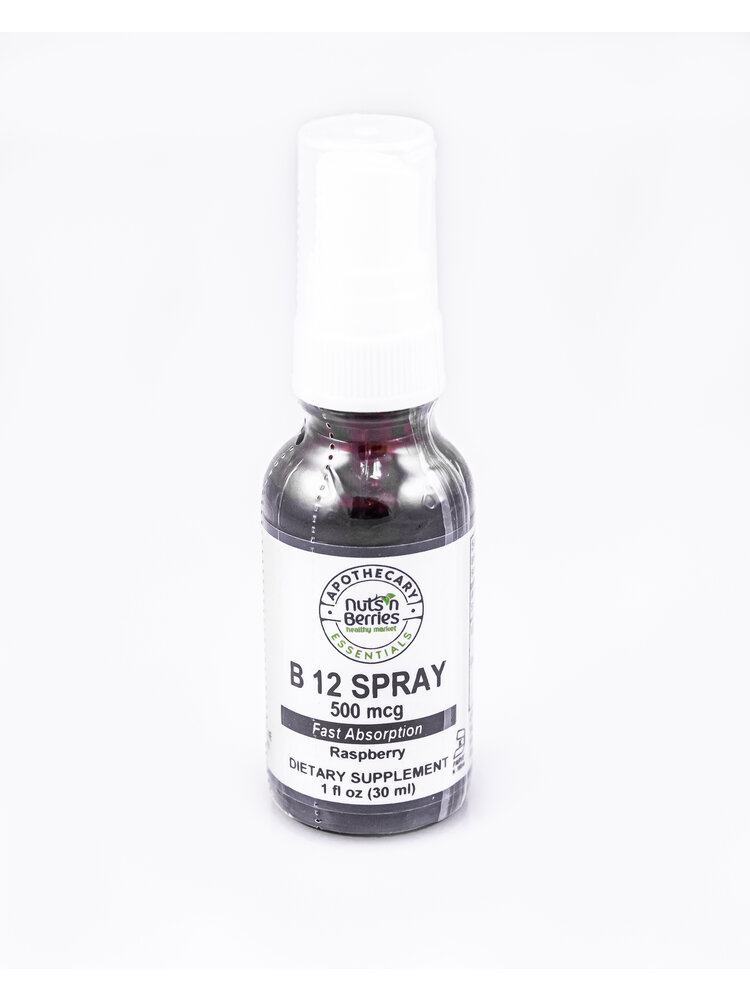 Apothecary Essentials B12, 500mcg, 1oz, spray