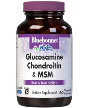 Bluebonnet Glucosamine Chondroitin+MSM, 60vc